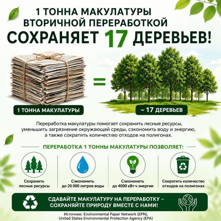 Минэкологии призывает сдавать макулатуру и сохранять зеленые насаждения